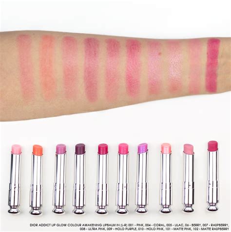 dior lipgloss swatches|dior addict lip glow awakening.